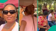 Nigerian Lady's TikTok Video Shows Regina Daniels' Grand Arrival on Movie Set