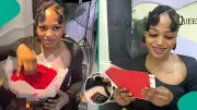 Nigerian Lady's Viral Reaction to Hidden iPhone 17 Air in Valentine's Bouquet