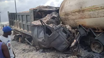 Lekki-Epe Expressway Inferno: Two Killed, Warehouses and Shops Destroyed in Gas Tanker Crash