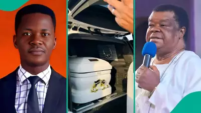 Man Observes Unsettling Detail at Late Evangelist Uma Ukpai's Burial Casket