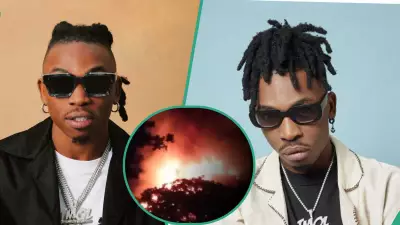 Mayorkun's Lagos Mansion Reportedly Engulfed in Fire While Family Slept