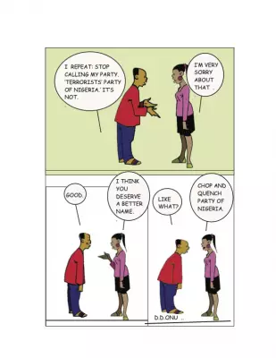 Nigerian Political Cartoon Satirizes Leadership and Governance Issues