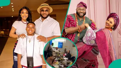 Tonto Dikeh Dines with Ex-Husband Churchill and Daughter After Billboard Controversy