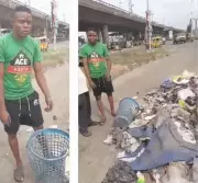Lagos Man Arrested for Illegal Dumping of Refuse on Public Road
