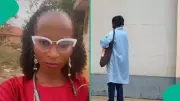 Nigerian Lady's Viral TikTok Video Exposes Student's Mismatched Footwear Struggle