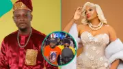 Nollywood Stars Femi Adebayo, Omotola Jalade, Rotimi Salami Meet at Lagos Cinema
