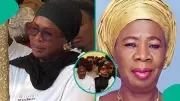 Nollywood's Faithia Balogun Weeps at Mother's Wake-Keep, Ex-Husband Saidi Offers Support