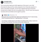 Ozoro Festival Organizer and Four Others Arrested Over Assault Allegations