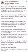UK-Based Nigerian Woman Warns Rich Women Against Marrying Poor Men