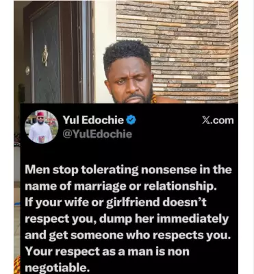 Businessman Challenges Yul Edochie's View on Respect in Marriage