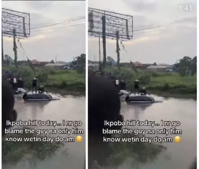Driver Refuses Rescue After Car Plunges into Ikpoba Hill River in Edo State