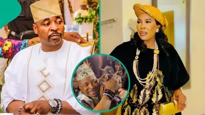 MC Oluomo Hugging Faithia Balogun's Son at Premiere Sparks Concern Online