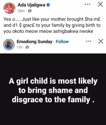 Nigerian Doctor Claps Back at Man Who Said Girl Child Brings Shame to Family