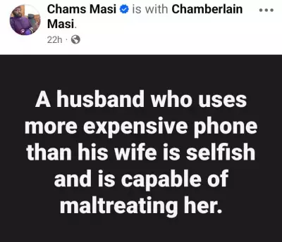 Nigerian Man Claims Husband with Costlier Phone Than Wife Is Selfish, Prone to Maltreatment