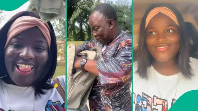 Nigerian Student's Viral Campus Encounter with Lecturer Father Who Surprised Her with Cash