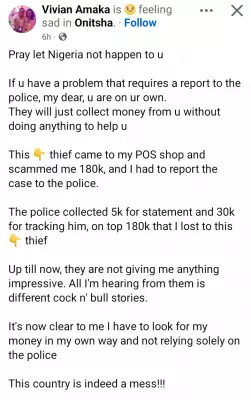 PoS Operator Accuses Police of Inaction After Paying N35,000 to Track Fraudster