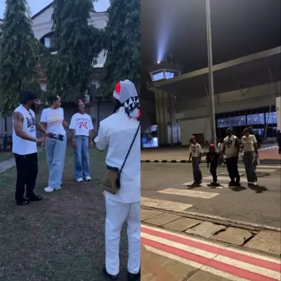 Sandra Okagbue and Kids Visit Flavour for Family Time on Private Jet