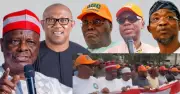 ADC Leaders Including Atiku, Obi, Kwankwaso Protest INEC Partisanship in Abuja