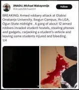 Armed Robbers Attack OOU Ibogun Campus, Injure Students in Midnight Raid