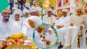 Billionaire Abdul Samad Rabiu Prays for Couple at Okoya's Daughter Wedding