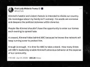 Melania Trump Calls for ABC to Fire Jimmy Kimmel Over 'Hateful' Monologue