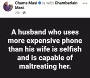 Nigerian Man Claims Husband with Costlier Phone Than Wife Is Selfish, Prone to Maltreatment
