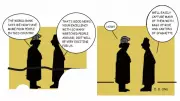 Political Cartoon Commentary on Nigeria's Socio-Economic Challenges