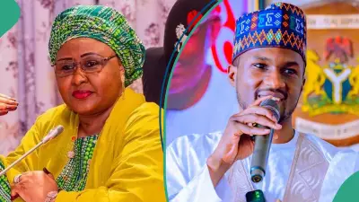 Aisha Buhari Arrives in Daura with Son Yusuf for Eid al-Adha Celebrations