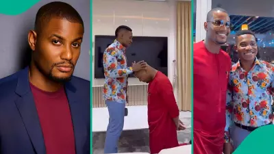 Alexx Ekubo's Old Video With Pastor Jerry Eze Sparks Reactions As Cleric Prays For Him
