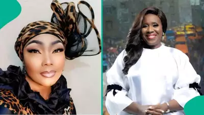 Eucharia Anunobi Kneels to Greet Joke Silva, Fans React: 'Gen Z Won't Do This'