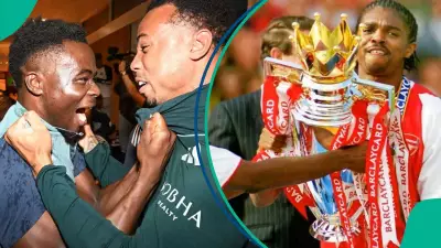 Kanu Celebrates Arsenal's First Premier League Title in 22 Years