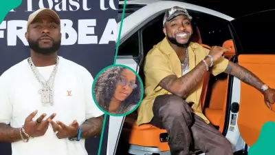 Lady Asks Davido to 'Put Your Face Here' During School Visit, Singer's Reaction Goes Viral