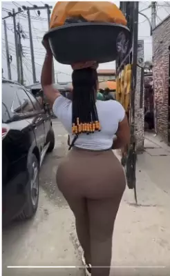 Lady Hawking Pure Water With Big Backside Sparks Reactions Online