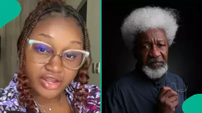 Lady Meets Prof Wole Soyinka in Akwa Ibom, Video Goes Viral