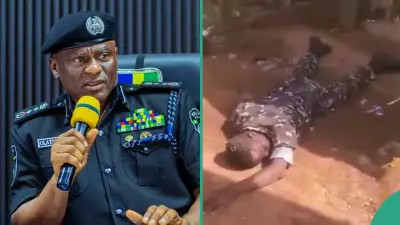 Nigeria Police Disciplines Officer Seen Rolling on Ground in Ekiti