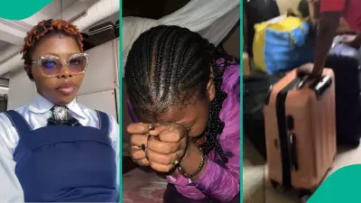 Woman Cries as Family Packs to Relocate Abroad, Leaving Her Behind