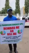APC Supporter Demands Reward or Death at National Secretariat