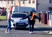 British Strongman Pulls Car with Penis While on Fire for Prostate Cancer Awareness
