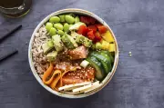 Easy Salmon Poke Bowl and Red Ice Cocktail Recipes