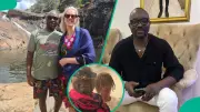 Isaac Fayose Breaks Down at Wife's Cancer Burial, Tells Son 'It's Just Us Two'