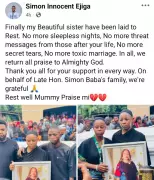 Nigerian Man Mourns Sister Who Died in Toxic Marriage