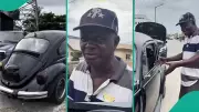 Nigerian Man Shows Off 1981 Volkswagen Beetle, Price Sparks Reactions