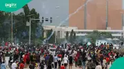 Protest at Abuja Federal High Court Over Opposition Party Deregistration