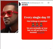 Rudeboy Laments Rising Insecurity, Says Nigeria at War Over Kidnappings