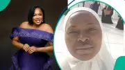 Toyin Abraham Reacts as Fan Prays for Her at Kaaba in Mecca