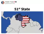 Trump Posts Graphic of Venezuela as 51st US State, Sparks Controversy
