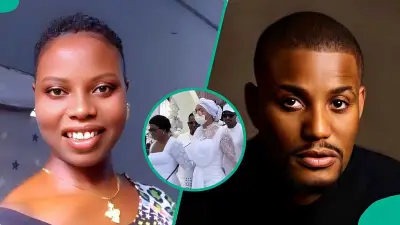 Lady Questions Alexx Ekubo's Wife's Outfit at Burial Sparks Debate