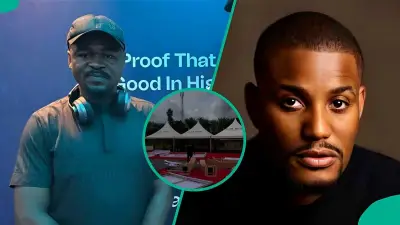 Man Shares Rare Video of Alexx Ekubo's Burial Setup in Hometown, Sparks Reactions