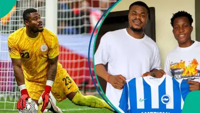 Stanley Nwabali to Brighton? Nnadozie Teases Premier League Move