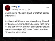 Diddy's Associate Kristina Khorram Wins Dismissal of Sex Trafficking Lawsuit